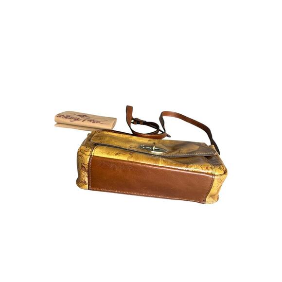 Patricia Nash Gradina Flap Leather Crossbody‎ - Italian Sketchbook - Turn Lock - Picture 5 of 11